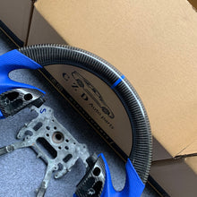 Load image into Gallery viewer, czd auto parts carbon fiber steering wheel for Acura TL with blue perforated leather