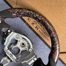 Load image into Gallery viewer, czd auto parts carbon fiber steering wheel for nissan 370z with red stitch