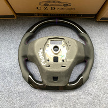 Load image into Gallery viewer, CZD autoparts  for Chevrolet 5th gen Camaro 2010-2015 carbon fiber steering wheel with piano black in the top and bottom