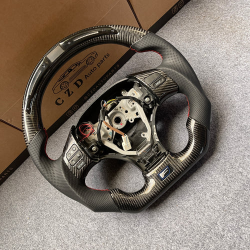 CZD auto parts carbon fiber steering wheel for Lexus IS250 /300 /350 2006-2013 with led shift light