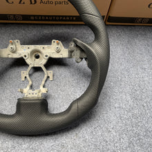 Load image into Gallery viewer, czd auto parts carbon fiber steering wheel for Infiniti G37 with leather and stripe