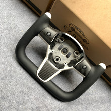 Load image into Gallery viewer, Tesla Model 3 2017/2018/2019/2020 carbon fiber steering wheel from CZD with yoke