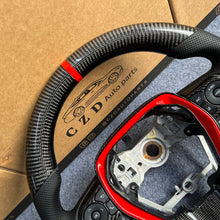 Load image into Gallery viewer, CZD autoparts for Toyota 8th gen Camry se xse le xle 2018-2022 carbon fiber steering wheel with red trim