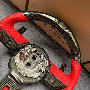 CZD auto parts carbon fiber steering wheel for camaro 2010-2011 with gloss carbon fiber paddle shifters