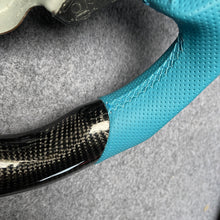 Load image into Gallery viewer, czd auto parts carbon fiber steering wheel for nissan juke with blue stripe