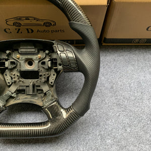 CZD auto parts For Honda Accord UC1 UC3 CM5 CM6 carbon fiber steering wheel with black perforated leather
