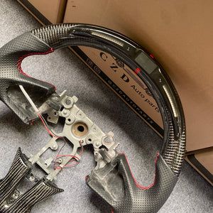 czd auto parts carbon fiber steering wheel for Infiniti Q50 with round led