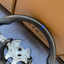 Load image into Gallery viewer, CZD auto parts for  BMW M2 F87 M3 F80 M4 F82 F83 M5 F10 M6 F06 F12 F13 X5 M F85 X6 M F86 carbon fiber steering wheel with  white blue stitching