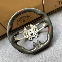 Load image into Gallery viewer, CZD auto parts for Ford Mustang/SHELBY/GT350R 2018-2022 Carbon Fiber Steering Wheel with red stitching and red stripe line