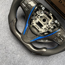 Load image into Gallery viewer, CZD autoparts for Acura 2015+ TLX carbon fiber steering wheel with gloss blue and black carbon fiber trim