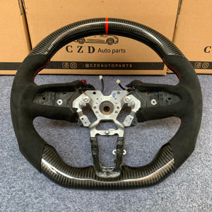 czd auto parts carbon fiber steering wheel for Infiniti Q60 with red stripe/stitch