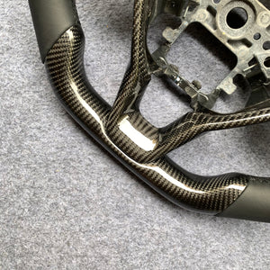 CZD Autoparts for Honda Insight 2019-2021 carbon fiber steering wheel gloss balck carbon fiber top and bottom
