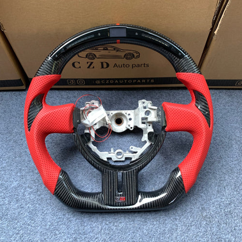 czd auto parts carbon fiber steering wheel for Toyota BRZ 2012-2016 with red leather