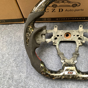 CZD Autoparts For Honda FK2 carbon fiber steering wheel forged carbon fiber with golden flakes top&bottom