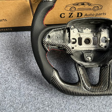 Load image into Gallery viewer, CZD auto parts for Dodge Charger 2015-2021 carbon fiber steering wheel with red stripe line