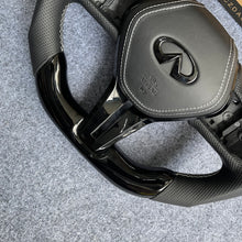 Load image into Gallery viewer, CZD autoparts forInfiniti Q50 2018-2019 carbon fiber steering wheel with airbag cover