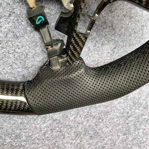 czd auto parts carbon fiber steering wheel for Toyota Highlander with perforated leather