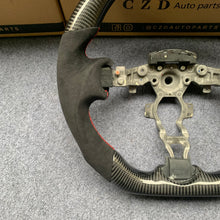 Load image into Gallery viewer, CZD auto parts for Z34 carbon fiber steering wheel  with alcantara leather side