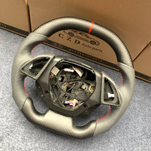Load image into Gallery viewer, CZD auto parts carbon fiber steering wheel for Chevrolet 6th gen Camaro 2016-2020 with matte carbon fiber and red stripe