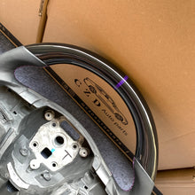 Load image into Gallery viewer, CZD autoparts  for Chevrolet 5th gen Camaro 2010-2015 carbon fiber steering wheel with piano black in the top and bottom