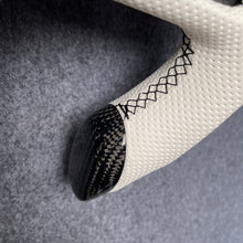 Load image into Gallery viewer, czd auto parts carbon fiber steering wheel for Infiniti Q60 with white perforated leather
