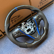 Load image into Gallery viewer, czd auto parts carbon fiber steering wheel for Acura TLX 2015-2021 with blue stripe and trim