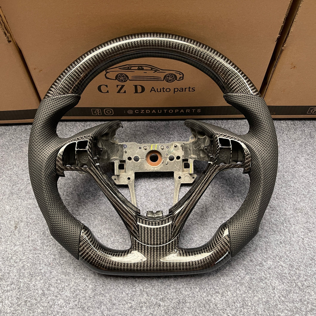 czd auto parts carbon fiber steering wheel for Acura TL/ILX with perforated leather