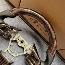 Load image into Gallery viewer, CZD auto parts for Subaru WRX STI  2015-2020 carbon fiber steering wheel with red wire carbon fiber