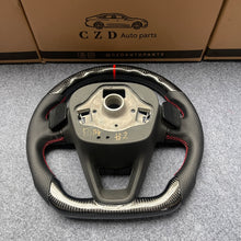 Load image into Gallery viewer, CZD auto parts for Toledo 2014-2015 carbon fiber steering wheel with perforated leather side