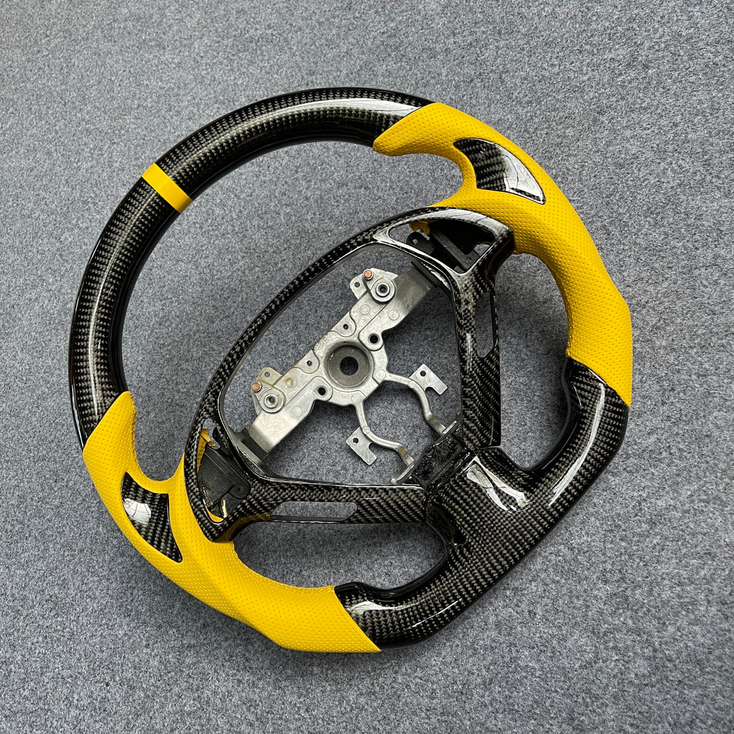 czd auto parts carbon fiber steering wheel for Infiniti Q40 Q60 2014-2015 with gloss carbon fiber thumbgrips