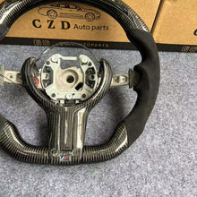 Load image into Gallery viewer, CZD auto parts for  BMW M2 F87 M3 F80 M4 F82 F83 M5 F10 M6 F06 F12 F13 X5 M F85 X6 M F86 carbon fiber steering wheel with alcantara leather side &amp; LED