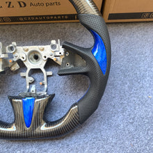 Load image into Gallery viewer, czd auto parts carbon fiber steering wheel for Infiniti Q50 with blue thumb grips