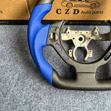 Load image into Gallery viewer, CZD autoparts for Nissan GTR R35 2009-2016 steering wheel with blue perforated leather side