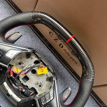 Load image into Gallery viewer, CZD autoparts for Chevrolet Corvette C8 2020+ carbon fiber steering wheel with black perforated leather side