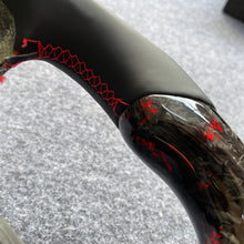 Load image into Gallery viewer, CZD auto parts for Dodge Durango 2018-2021 carbon fiber steering wheel with red flakes forged carbon fiber