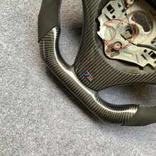 Load image into Gallery viewer, CZD auto parts for BMW M3 E90 E92 E93 2008-2013 carbon fiber steering wheel with alcantara leather &amp; LED