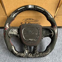 Load image into Gallery viewer, CZD auto parts for Dodge (SRT) Challenger 2015-2021 carbon fiber steering wheel with forged carbon fiber &amp; LED