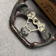 Load image into Gallery viewer, CZD auto parts for Subaru WRX STI  2015-2020 carbon fiber steering wheel with forged carbon fiber with red flakes