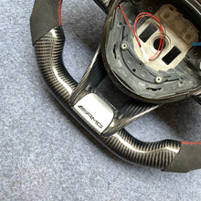 Load image into Gallery viewer, CZD auto parts for Mercedes Benz W205 AMG C43 GLA 45 C218 W213 X253 C253 W166 W222 R172 R231 carbon fiber steering wheel with LED &amp; alcantara leather side