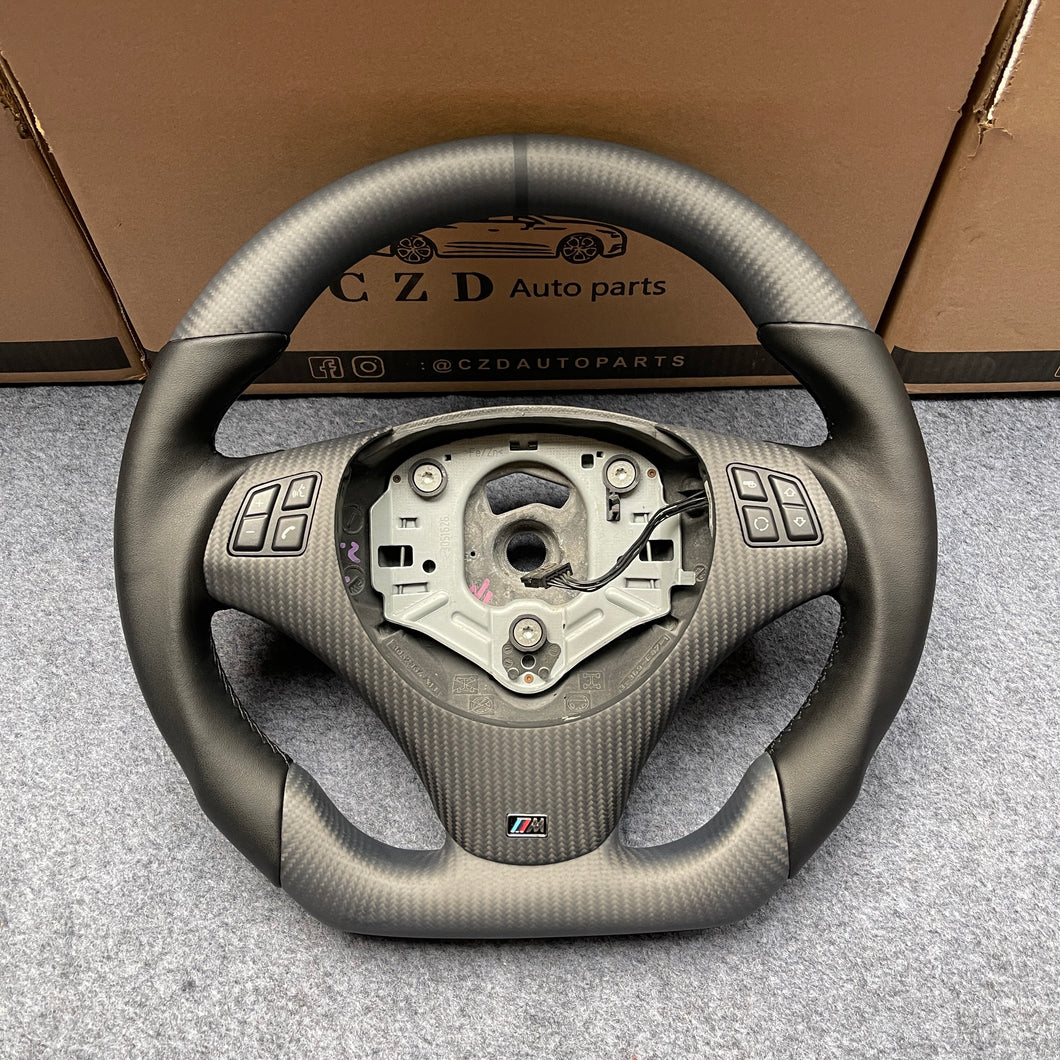 czd auto parts carbon fiber steering wheel for BMW E92 with black leather