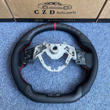 Load image into Gallery viewer, CZD autoparts for Nissan GTR R50 2017-2022 carbon fiber steering wheel with matte carbon fiber &amp; red smooth leather stripe line