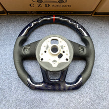 Load image into Gallery viewer, CZD auto parts for Audi A4 (B9) Avant carbon fiber steering wheel with blue &amp; black carbon fiber
