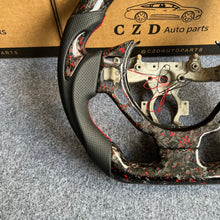 Load image into Gallery viewer, CZD auto parts for Nissan GTR R35 2009-2016 steering wheel with red flakes carbon &amp;LED top