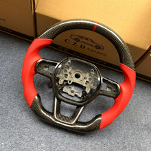 Load image into Gallery viewer, CZD Autoparts For Honda 11th gen Civic XI carbon fiber steering wheel gloss carbon fiber trim