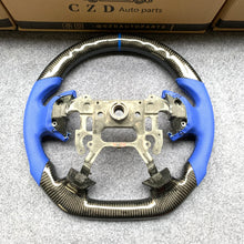Load image into Gallery viewer, CZD auto parts for Acura TL 2004-2006 carbon fiber steering wheel with blue perforated leather side