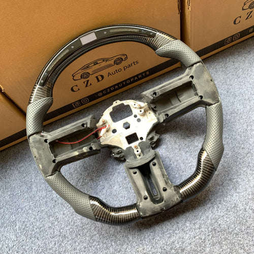 CZD autoparts for  Ford Mustang 2009-2014  carbon fiber steering wheel with led