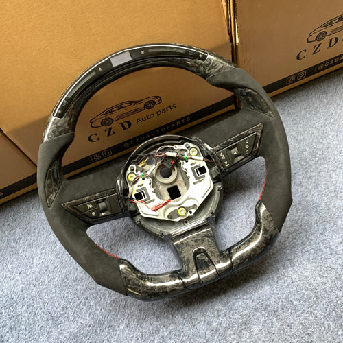 CZD auto parts carbon fiber steering wheel for camaro 2010-2011 with led shift light on the top
