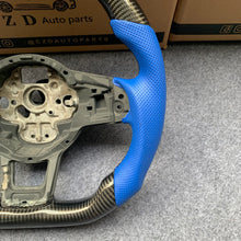 Load image into Gallery viewer, CZD auto parts for Volkswagen Golf 7 GTI Golf R MK7 VW Polo GTI Scirocco 2015 2016 carbon fiber steering wheel with blue perforated leather side