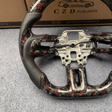 Load image into Gallery viewer, 2018-2023 Ford Mustang carbon fiber steering wheel from czd with red stitching