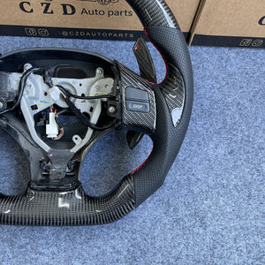 CZD auto parts carbon fiber steering wheel for Lexus IS250 /300 /350 2006-2013 with red sign paddle shifters